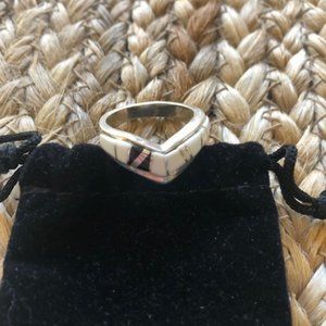 Sterling Silver and White Buffalo Stone RING